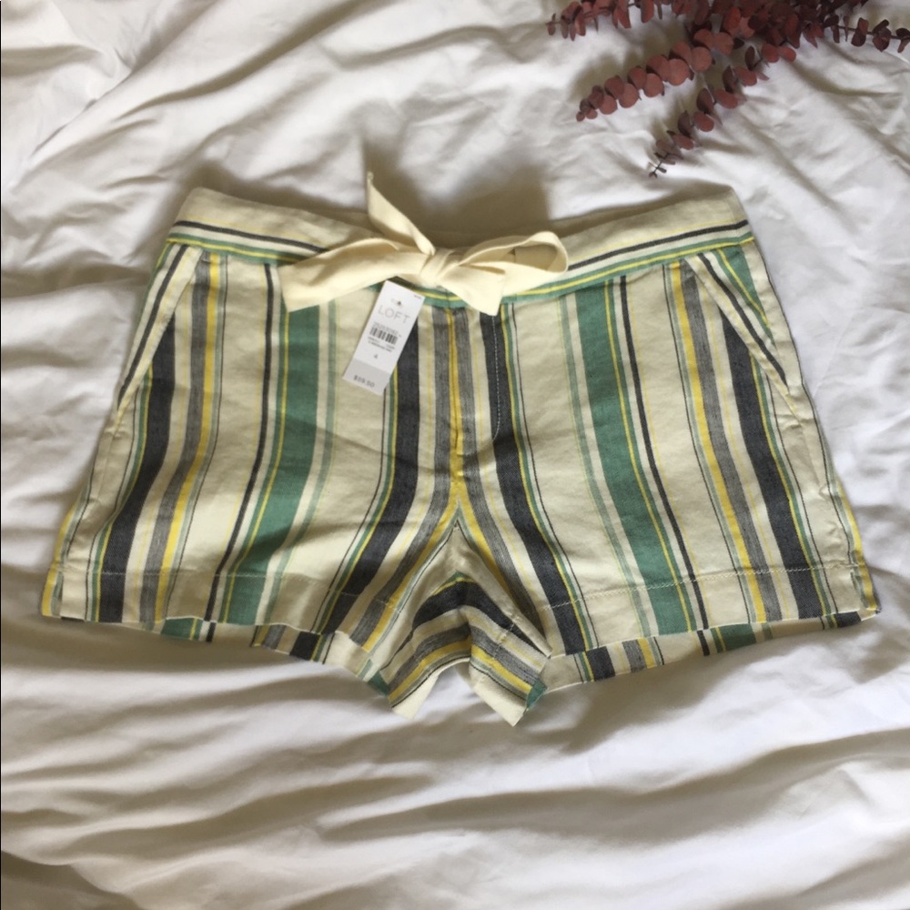 NWT Loft Linen Tie Waste Shorts